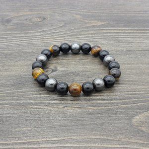 Tiger Eye Obsidian Natural Stone Bracelet
